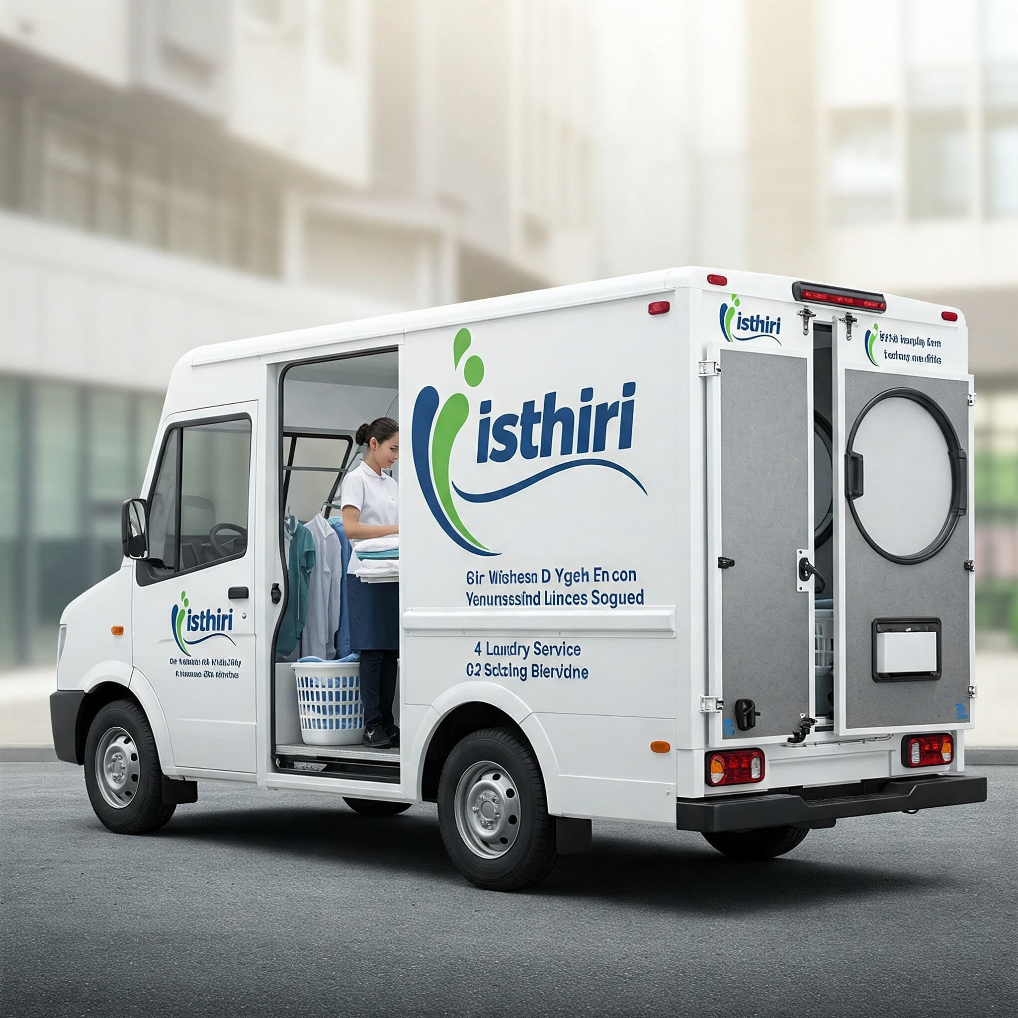 Professional laundry delivery service with clean clothes being delivered to your doorstep